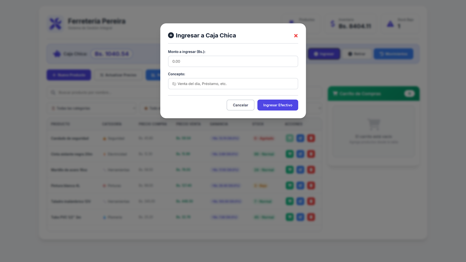 Gestor de Inventario y Ventas
